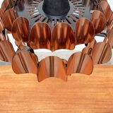 Copper pendant lamp Swiss type 810 modern mid-century by Hans Zender for Temde