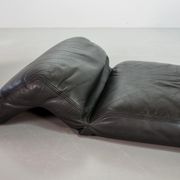 Durlet 'Jeep' Modular Sofa in Anthracite Grey Leather, Belgium 1970s