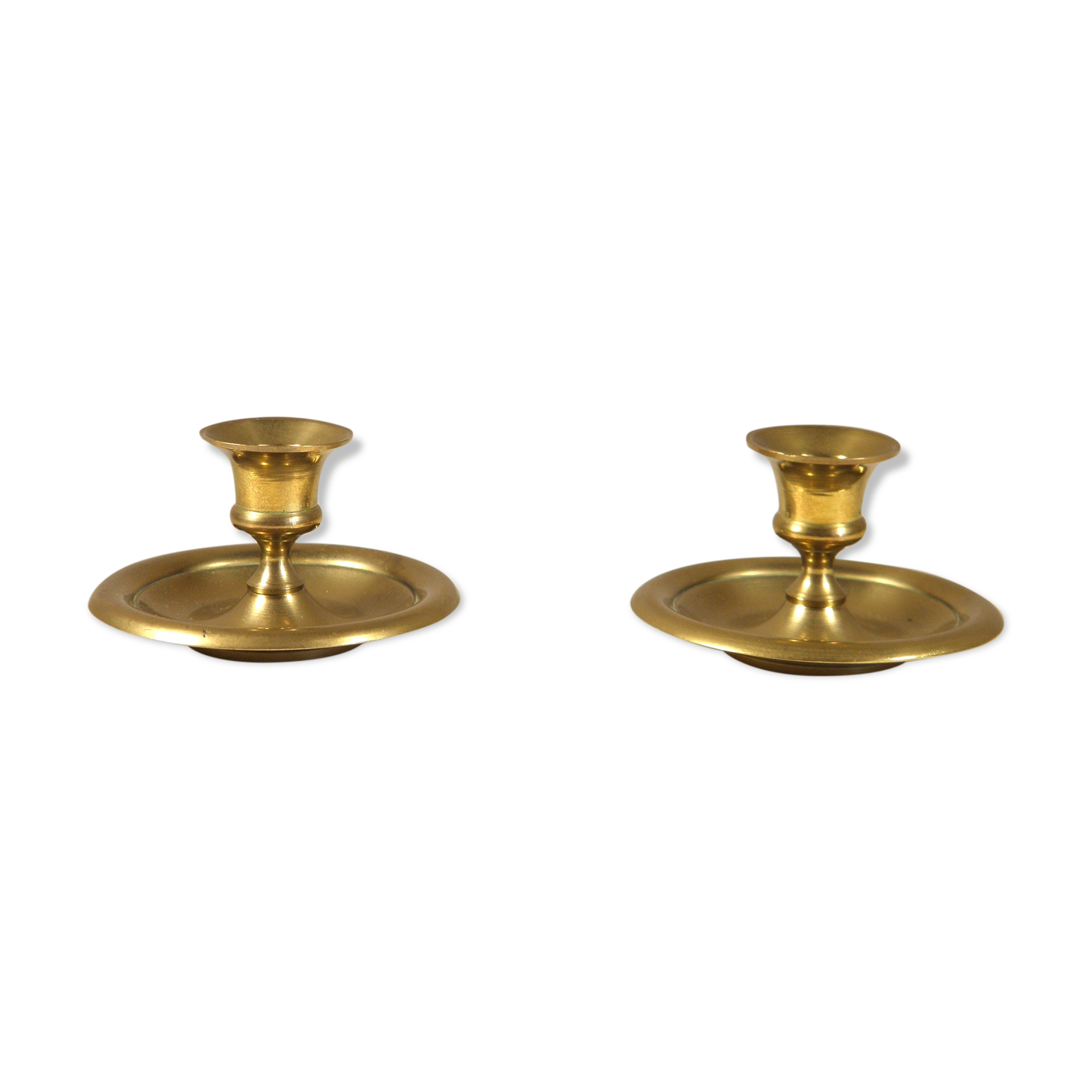 Paire de bougeoirs en laiton 4 cm