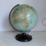 Vintage globe 1960 terrestrial lamp Süd-west verlag Munchen - 34 cm