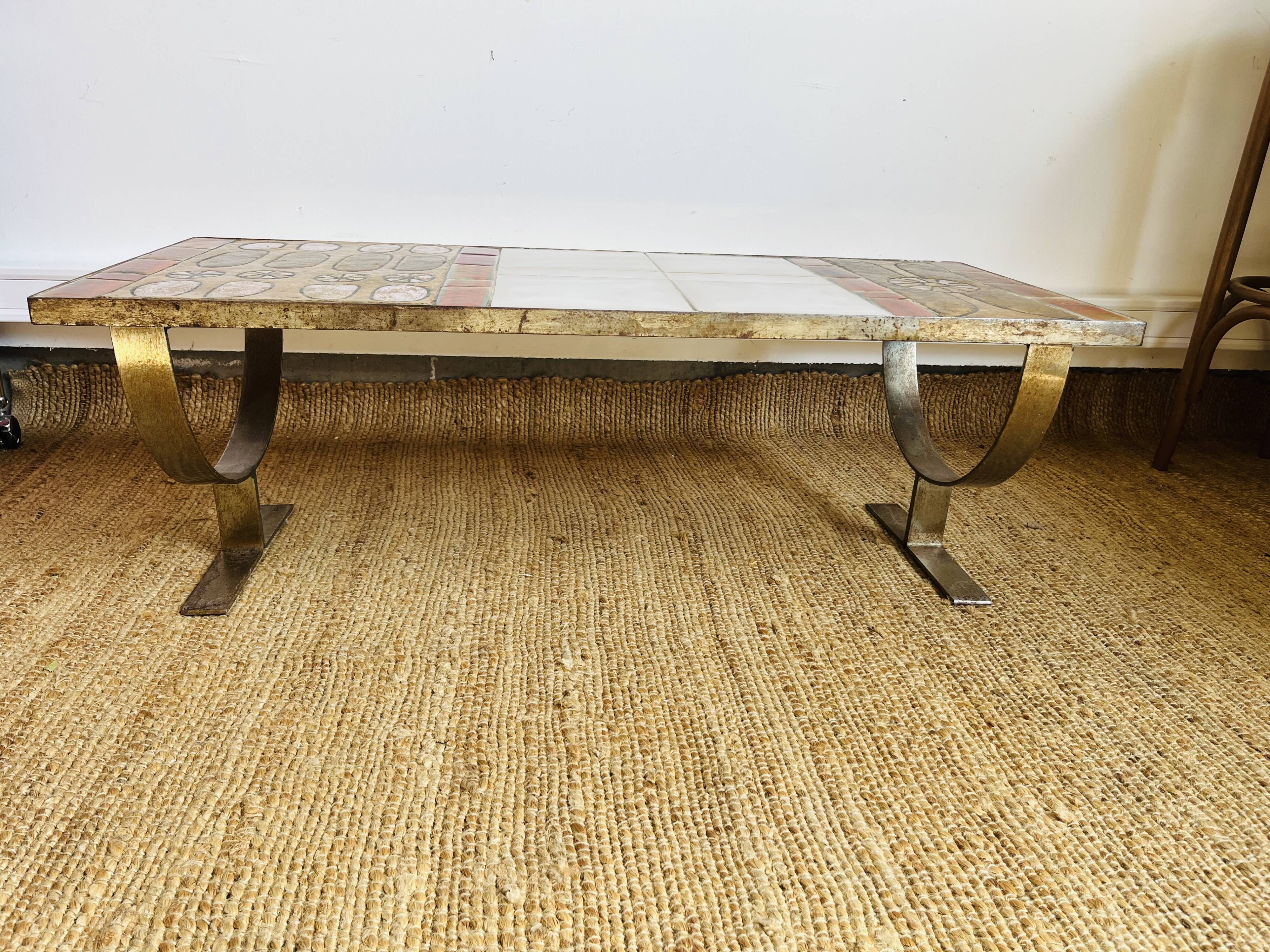 Roche Bobois coffee table, Designer Gregoireff, Enameled lava stone