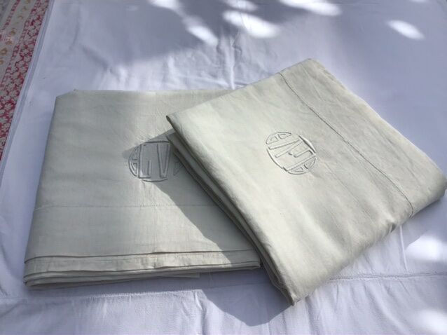 Pair of sheets marked LV
