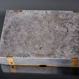 Brutalist ashtray by David Marshall, bronze and brass, Spain, 1970