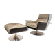 Fauteuil lounge Kaufeld Siesta 62 avec pouf par Jacques Brule