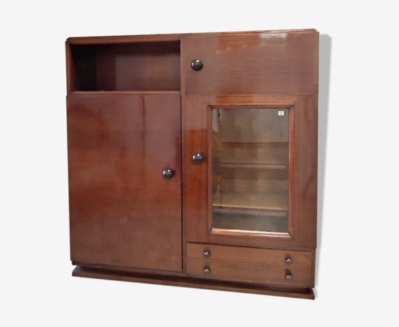 Meuble art déco 3 portes, une niche, deux tiroirs