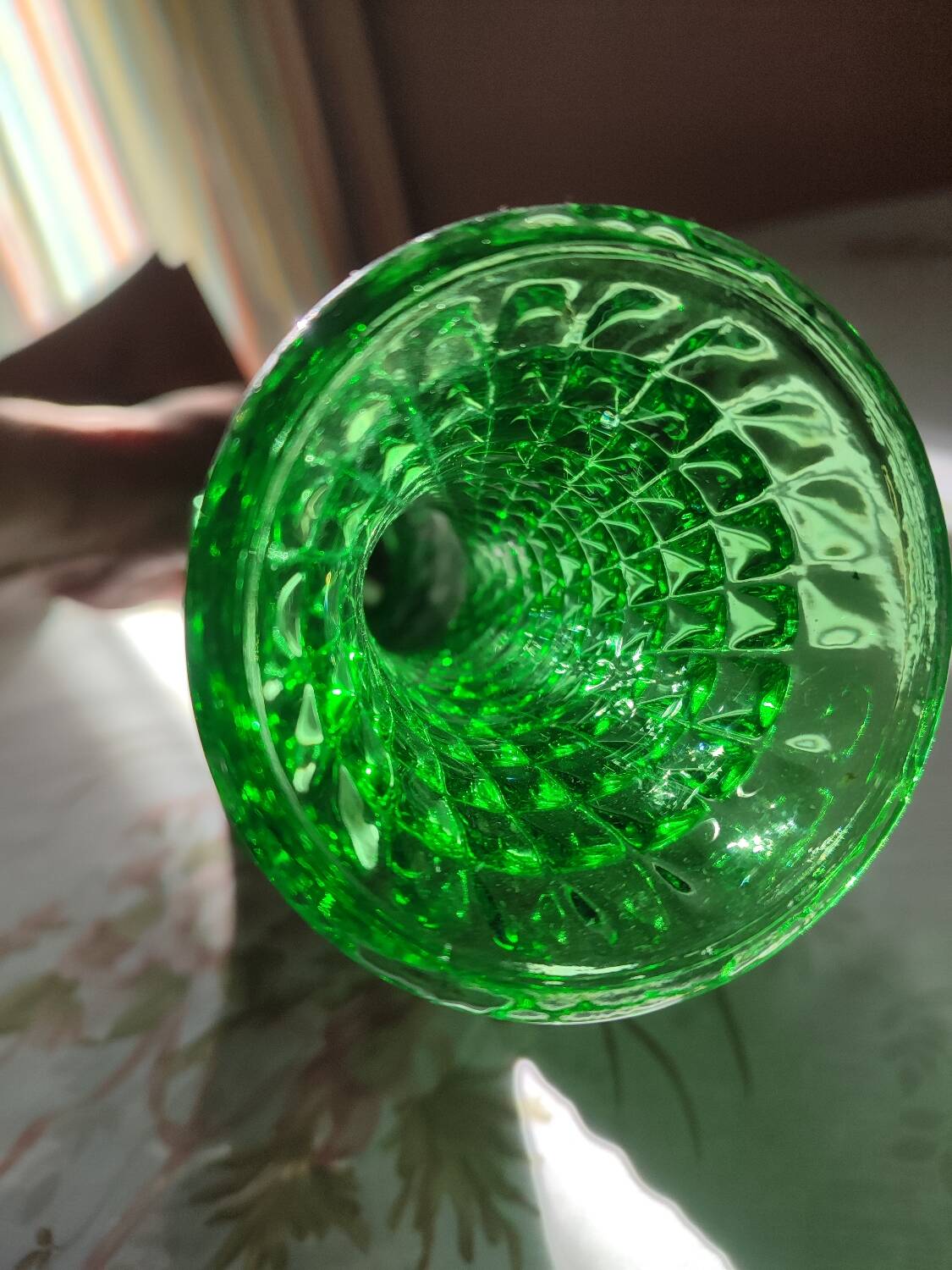 Vase with green spikes from Italy, vintage 60s