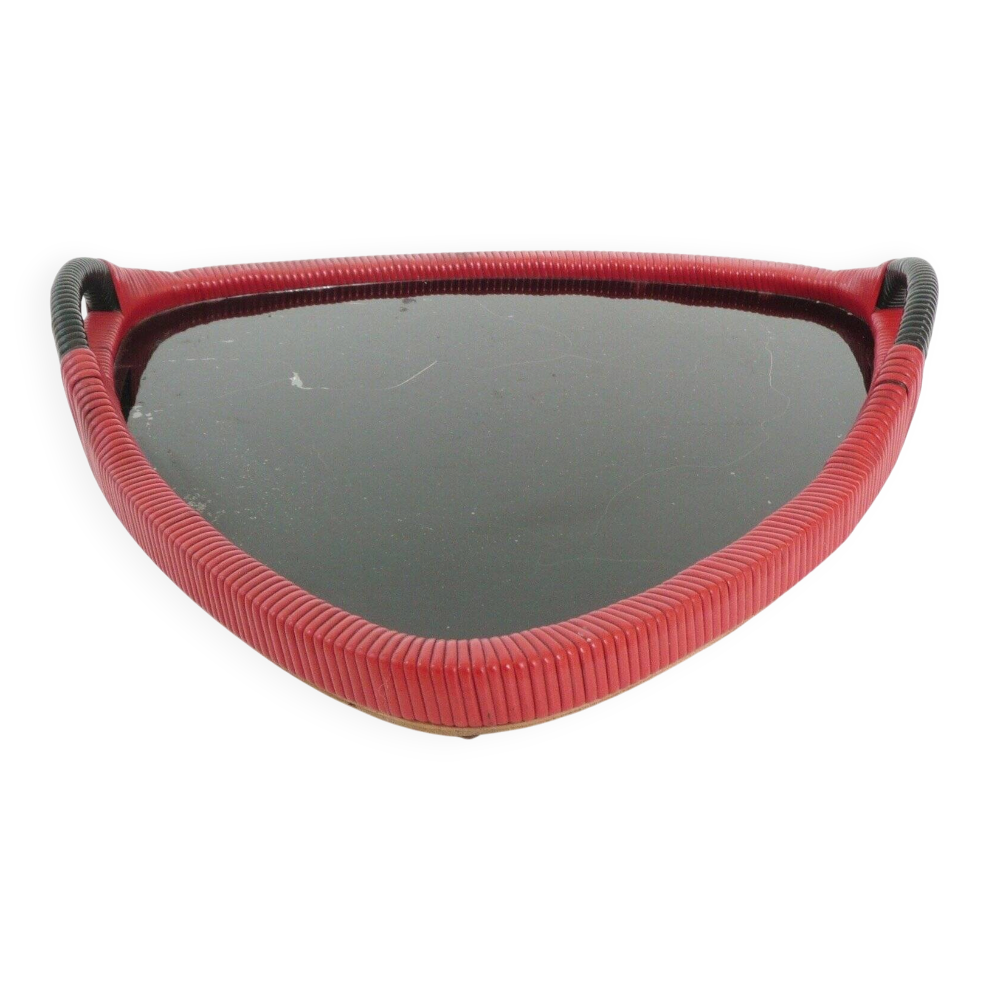 Red & Black Plateau Scoubidou Typical Vintage Design 1950s