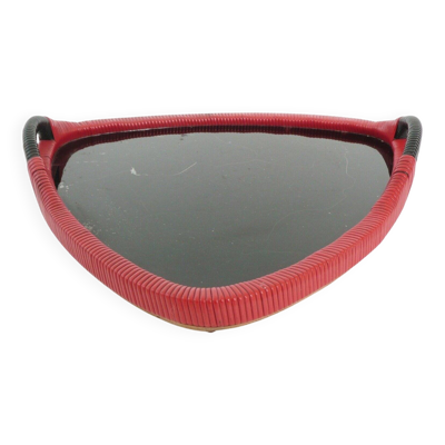 Plateau Rouge & Noir Scoubidou Typique Vintage Design Années 50