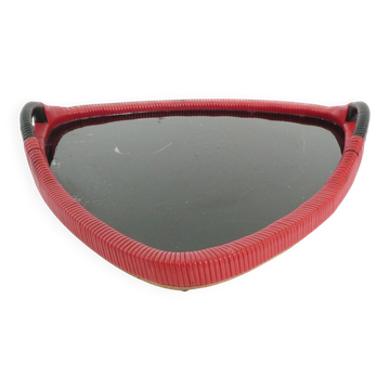 Plateau Rouge & Noir Scoubidou Typique Vintage Design Années 50