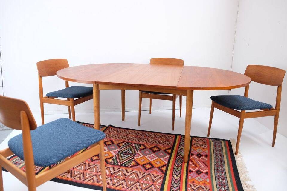 1960s/70s-style teak dining table by ASKO, with a retro vintage design.
