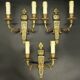 Set of 3 eagle appliques in Empire style - gilded bronze and green patina.