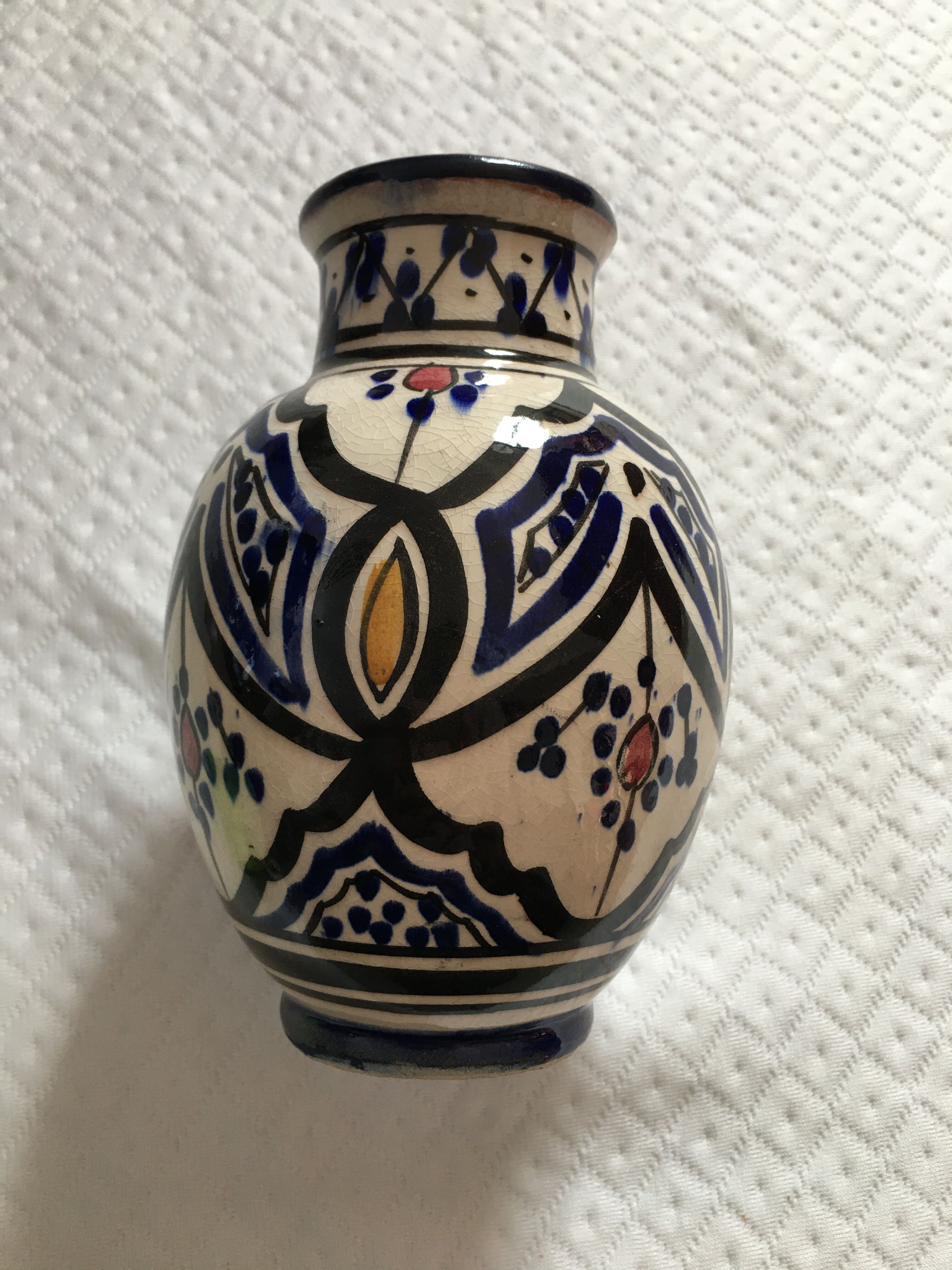 small ceramic vase