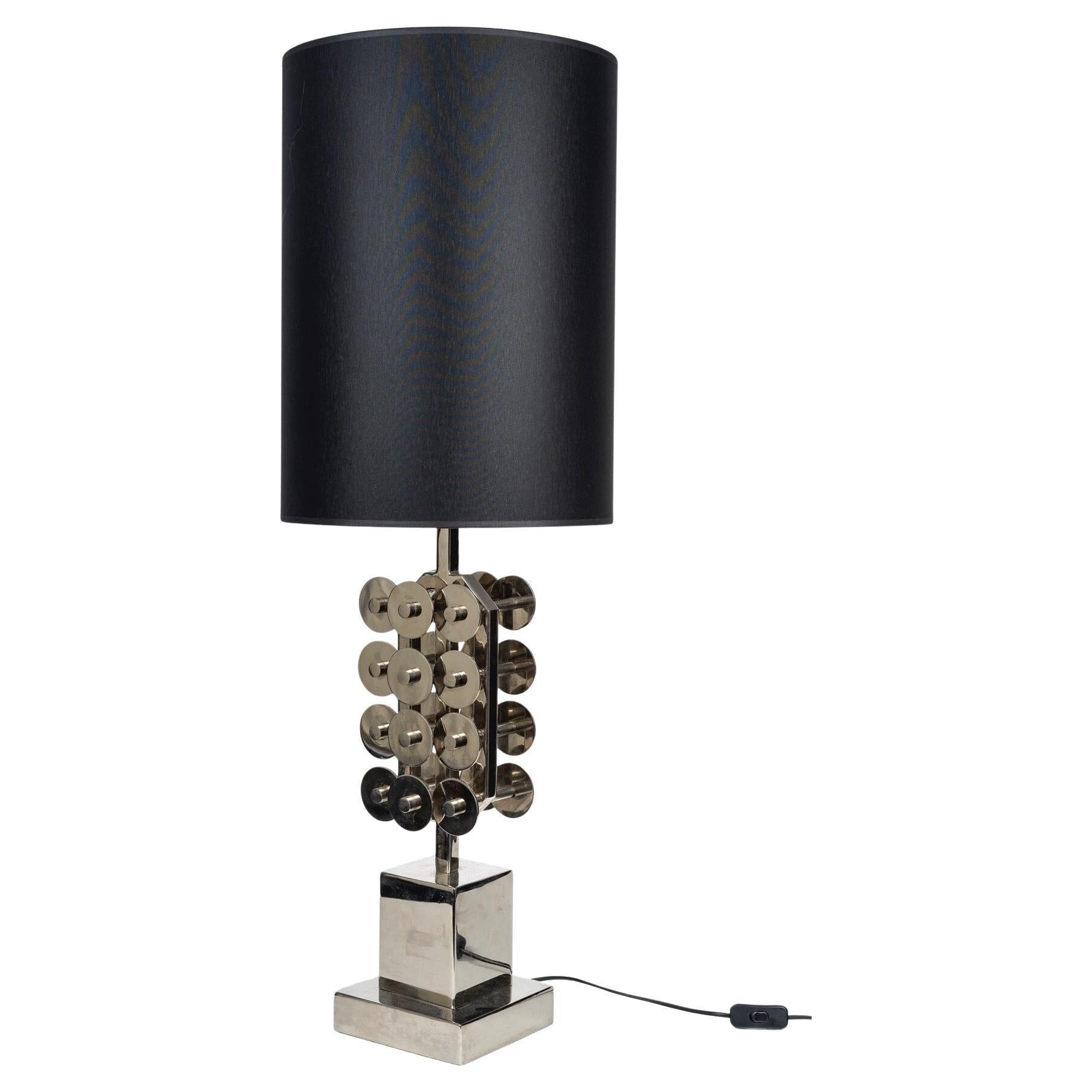 1970s vintage chrome table lamp