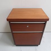 Mid century set of 2 mahogany filing cabinets