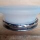 Large vintage chrome and glass ceiling light 1970