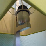 Lamp Stéphane Davidts Faras model, satin chrome, almond green lampshade - Belgium