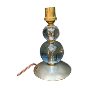 Pied de lampe moderniste en verre,
