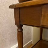 Low swivel TV cabinet in cherry wood