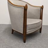 Pair of Art Deco gondola armchairs, France circa 1920