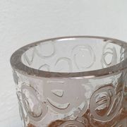 Large vase in raw glass, 1970s brutalism.