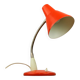 Adjustable Desk Lamp in Orange Painted Metal and Chrome-Plated Spiral Arm, 1970s