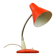 Adjustable Desk Lamp in Orange Painted Metal and Chrome-Plated Spiral Arm, 1970s