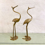Couple of brass herons