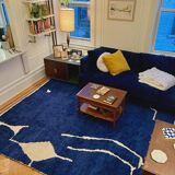 Moroccan rug, blue, 150/250cm