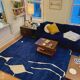Moroccan rug, blue, 150/250cm