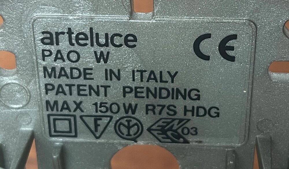 Postmodern Italian model Wall lamp Pao W by Matteo Thun for Arteluce, 1990s