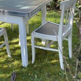 Four original 50 year retro white chairs