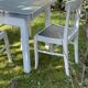 Quatre chaises blanches rétro année 50 originales