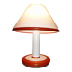 Beautiful Vintage Murano White Mushroom Table Lamp