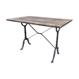 Vintage bistro table with solid oak top