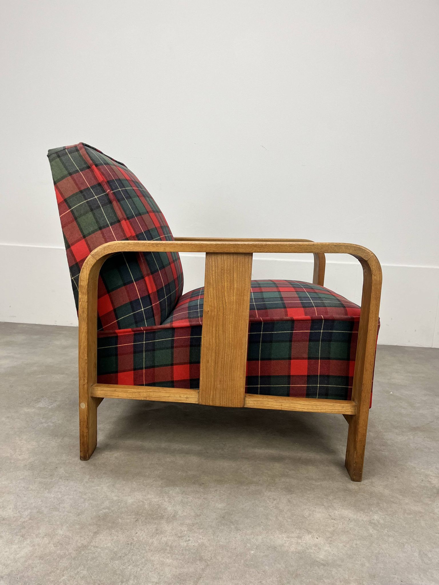 Fauteuil art déco bois années 30