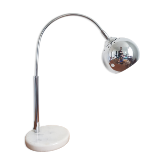 Lampe vintage chrome et marbre