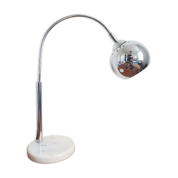 Vintage lamp chrome and marble