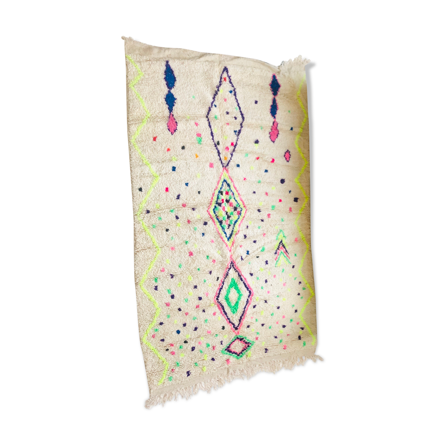 Vintage Berber carpet with full color 250x140cm