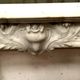Regency style fireplace in white Carrara marble, Italy, 19th century.