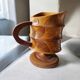 Solid wood vase pot