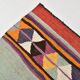 5x11 Kilim Long Wide Faded Samon Kilim Rug, Rare Style Anatolian Flatweave