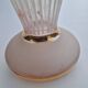 Vase verre dépoli vintage 1960 à liseré doré