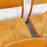 Set of 6 vintage teak Danish rope chairs Gessef Consorzio Sedie Friuli