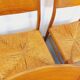 Set of 6 vintage teak Danish rope chairs Gessef Consorzio Sedie Friuli