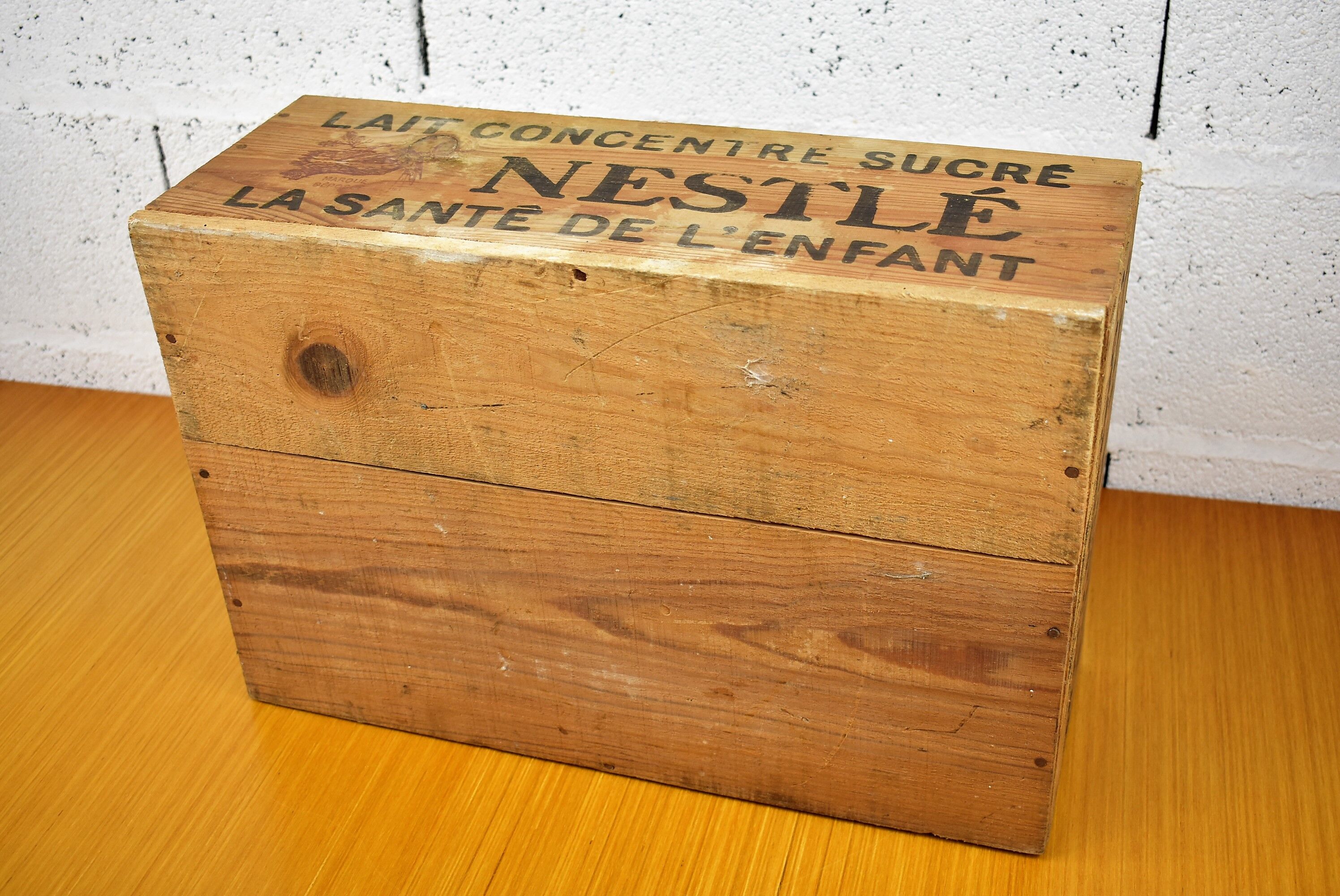 Nestle transport wood box.