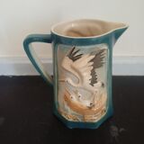 St. Clement's earthenware pitcher decoration storks