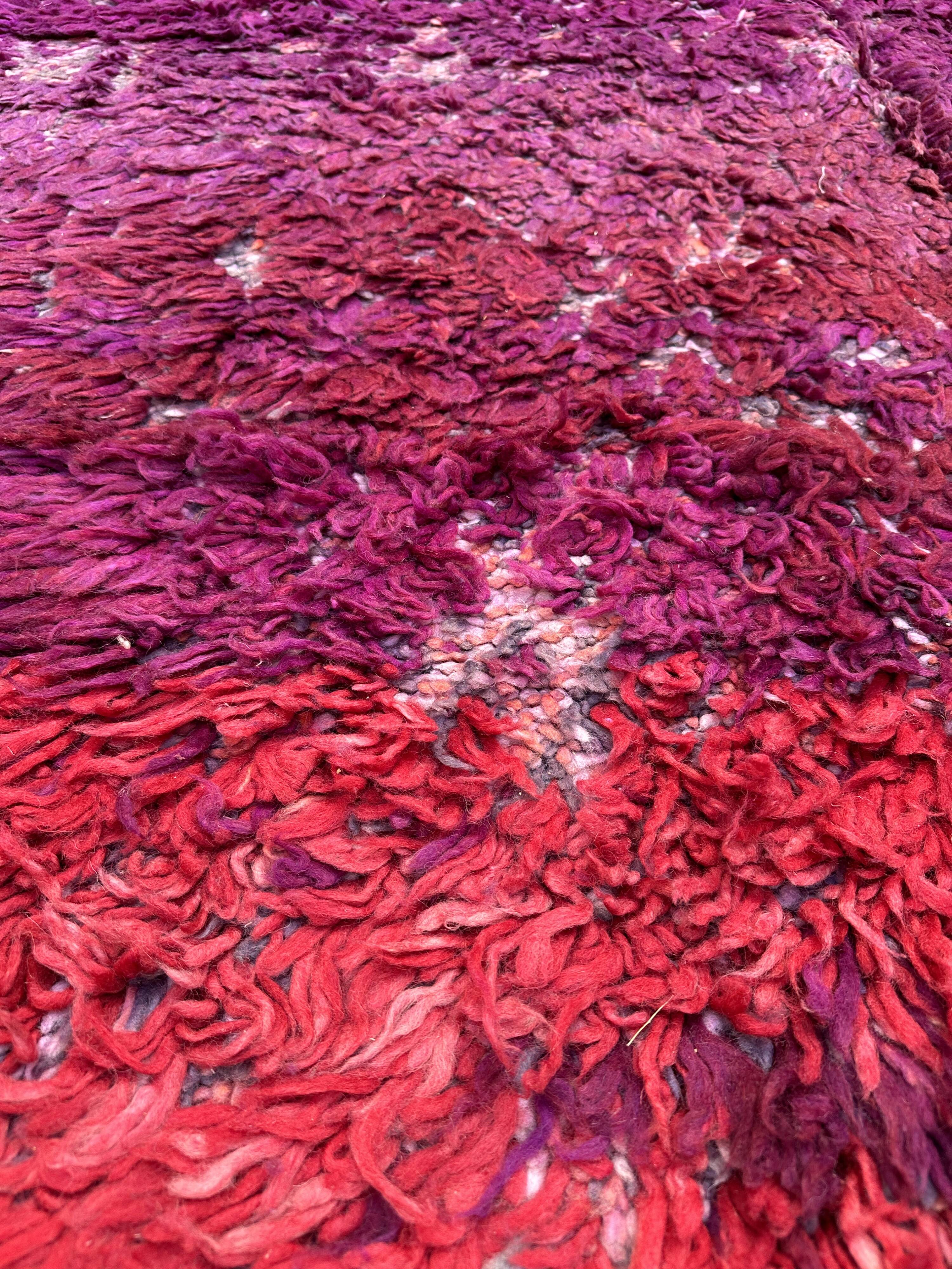 Moroccan rug Beni M'Guild purple - 296 x 192 cm