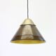 Mid century smoked glass pendant lamp by Peill and Putzler Germany 1970s