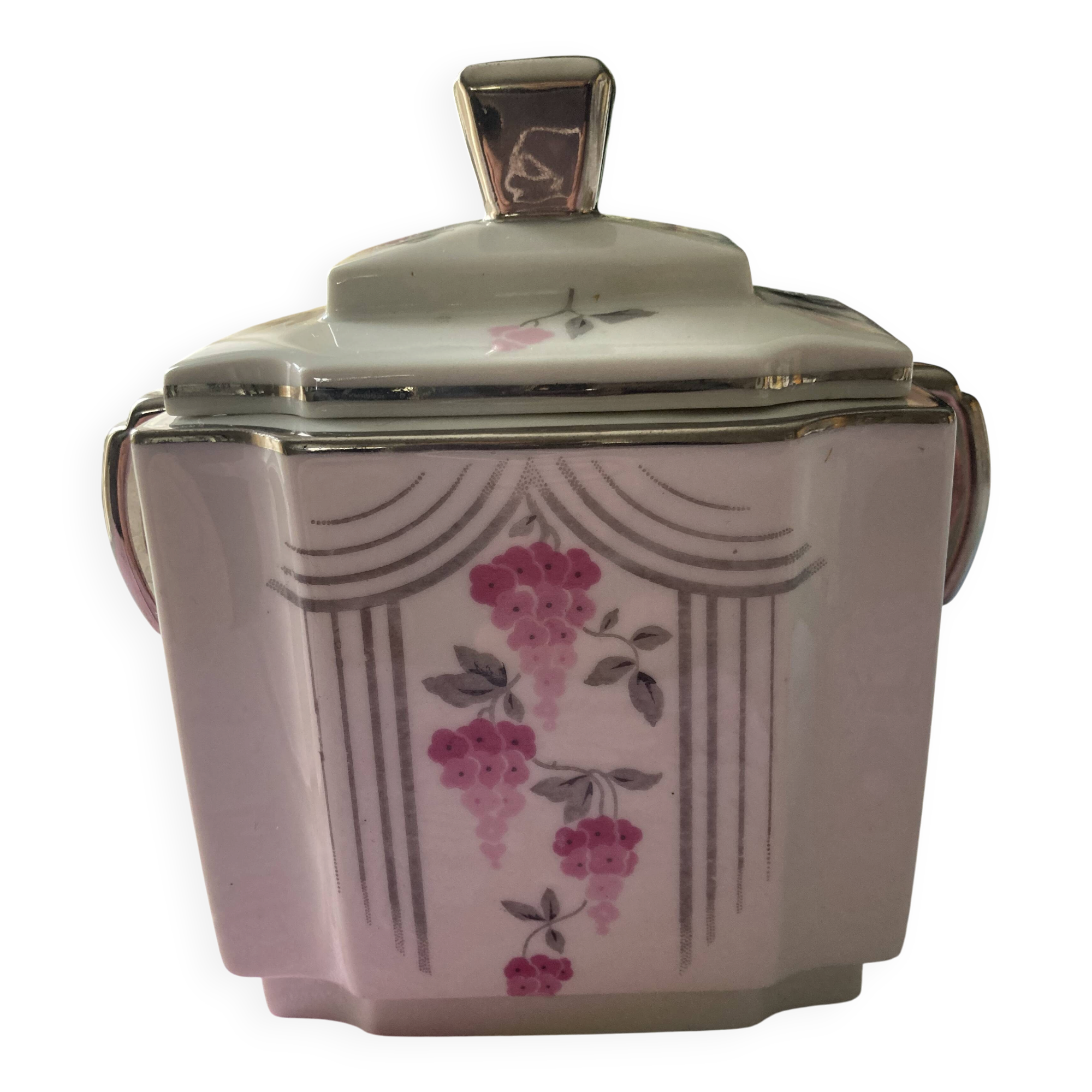 Sucrier porcelaine Limoges - Art déco - années 30