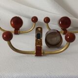 Art deco bakelite brass hooks